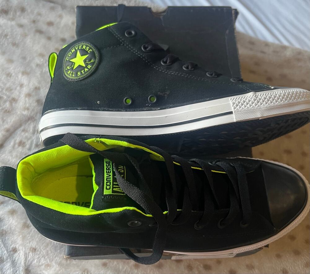 Converse sz 10 CTAS street Mid black green volt new
